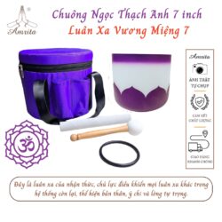 [Available] Crystal singing bowls 7inch note B - crystal bells - Crystal Singing Bowl - Sound Healing - Amrita